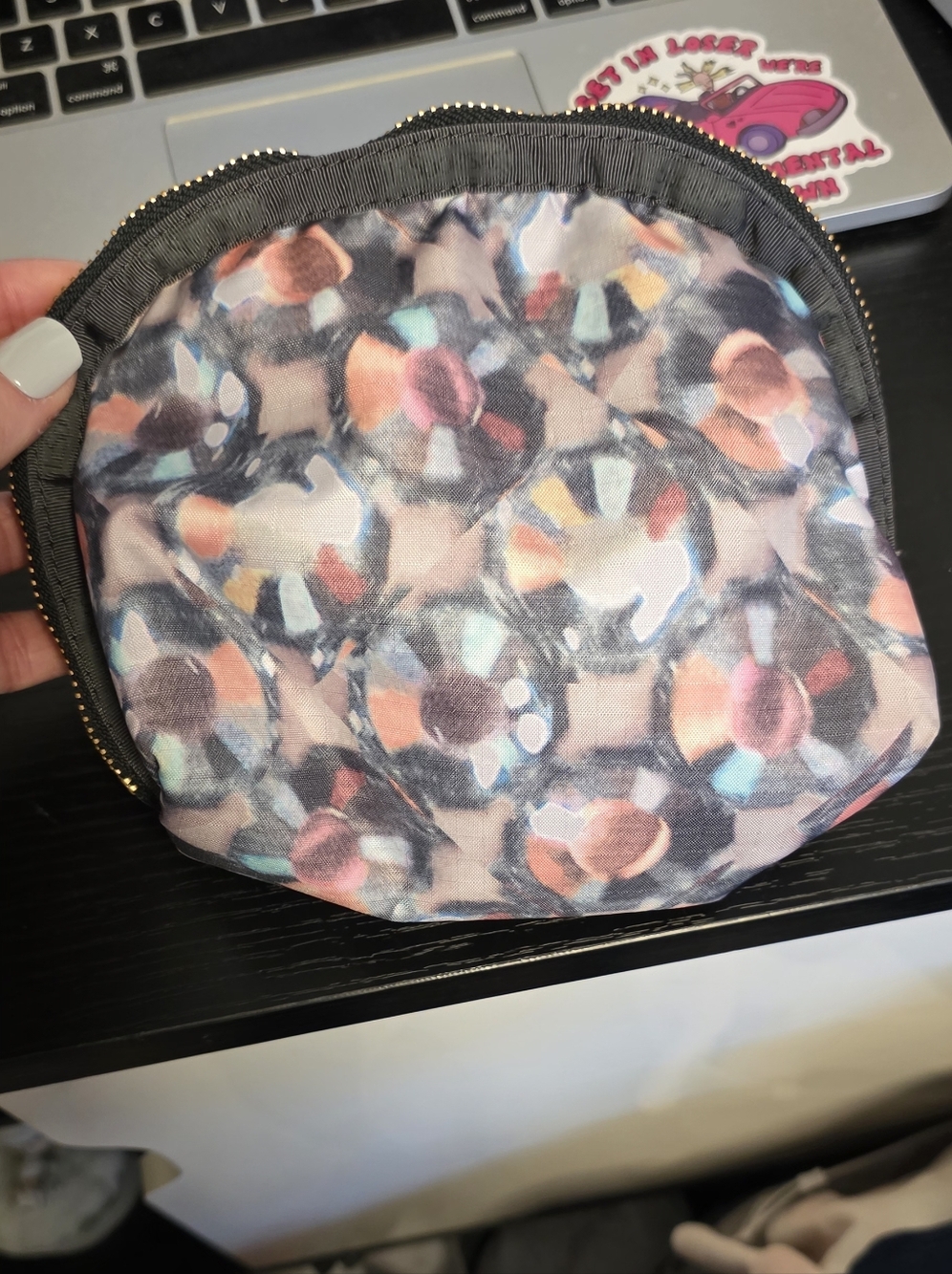💚 (3 For $25) Erickson Beamon x LeSportsac Jewel Print Pouch Small Zip Bag - Picture 2 of 8